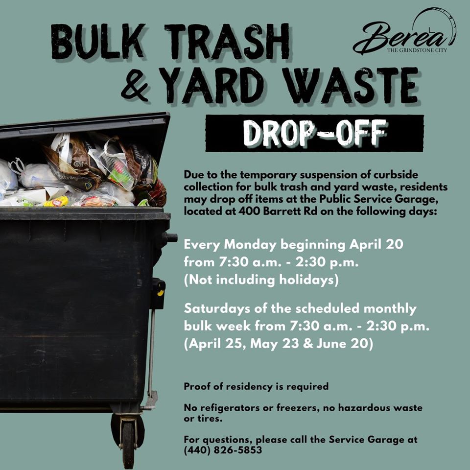 Temporary Suspension of Bulk Trash Pickup Trailhead Village